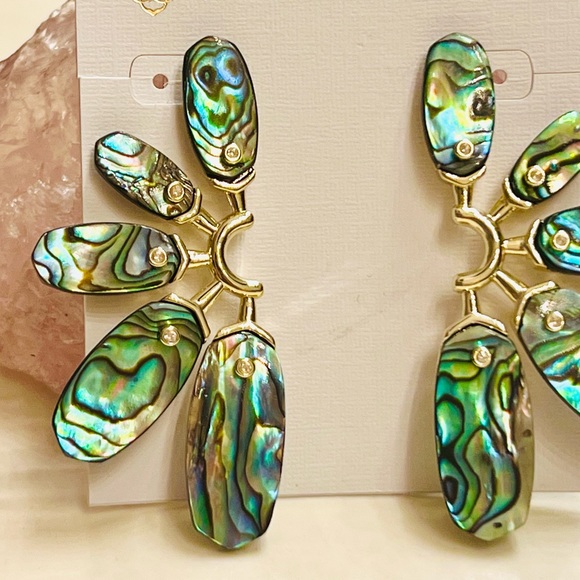🌺🎉HP🎉🌺 NWT Kendra Scott Ashlyn Abalone Shell Statement Earrings - Picture 5 of 16